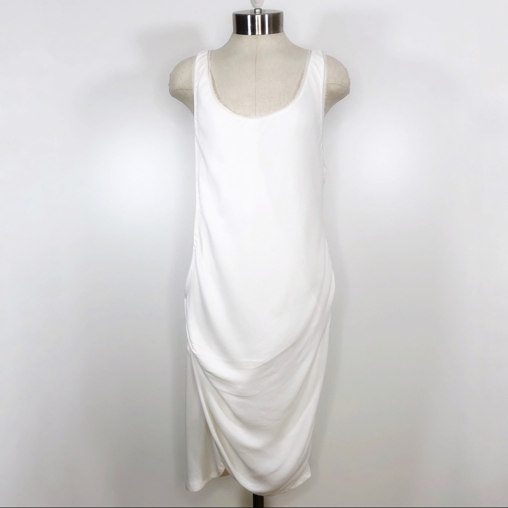 HELMUT LANG Relic Side Twist Crepe Draped Dress - Picture 5 of 12
